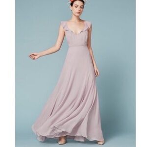 Reformation Isabella Dress in Waterlily Maxi Formal Bridesmaid Dress Size 8 NWT